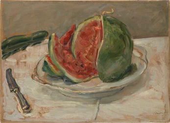 Stilleben med vandmelon