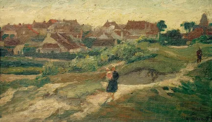 Hollandsk landsbyudsigt