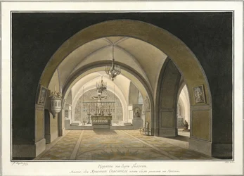 Interiør af Den Hellige Gravs Kirke på stedet for Golgata, 1821