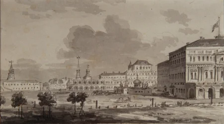 Moskva Kreml før opførelsen af det store Kreml-palads, 1817