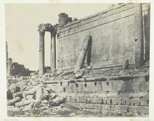 Baalbeck Heliopolis, Jupiters tempel, østlige facade, Syrien, 184951, trykt 1852.