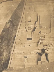 Eastern Colossus of Spéos de Phré, ved Abousemblil Portrait of Rhamses-le-Grand, marts 1850.