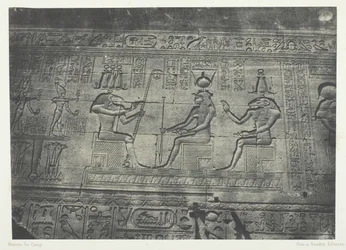 Great Temple of Dendera Teutyres, Skulpturer af den bageste facade, Øvre Egypten, 184951.