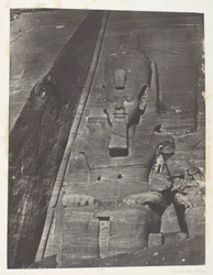 Ibsamboul, Colosse Oriental Du Grand Spéos De Phrè; Nubie, plade 103 fra albummet "Egypte, Nubie, Palestine et Syrie" (1852)
