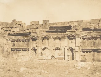 Interiør af Baalbek-templets indhegning Heliopolis, 15. september 1850.