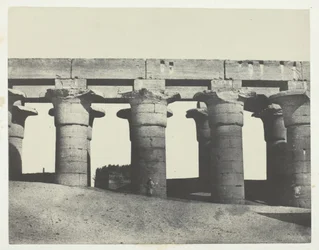 Luxor, Stor Colonnade of the Palace, Theben, 184951, trykt 1852.