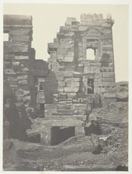Medinet-Habou, nordlige facade af Gyneceum i Ramses-Méiamoun, Theben, 184951.