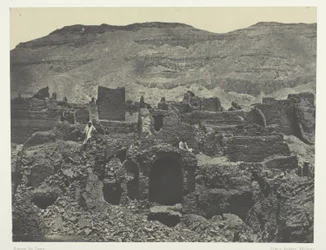 Medinet-Habou, ruinerne af byen Papa; Theben