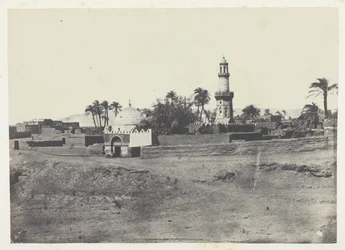 El-Arif-moskeen og Murad-Bey-graven, Øvre Egypten, planche 13 fra albummet "Egypte, Nubie, Palestine et Syrie" (1852)