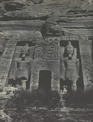 Nubien. Ibsamboul. Indgang til Speos of Hathor, 1850.