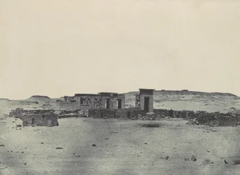 Nubien. Templet og landsbyen Debod. Parembola af Antonins rejseplan, 1850.