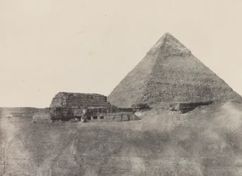 Chephren-pyramiden, Mellemægypten, planche 10 fra albummet "Egypt, Nubia, Palestine and Syria" (1852)