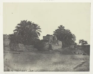 Ruiner af en romersk befæstning, Philoe; Nubien, plade 71 fra albummet "Egypte, Nubie, Palestine et Syrie" (1852)