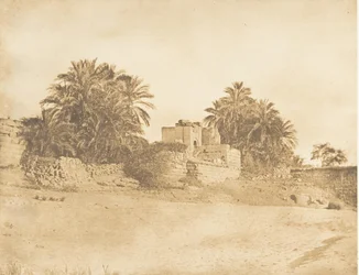 Ruinerne af en romersk triumfbue ved Philae, april 1850.