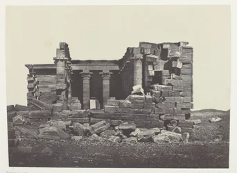 Temple De Maharakkah (Hièra Sycaminos Des Grecs); Nubien, plade 96 fra albummet "Egypte, Nubie, Palestine et Syrie" (1852)