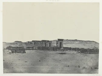 Templet og landsbyen Débôd, Parembole fra Antonine-ruten, Nubia, 184951, trykt 1852.