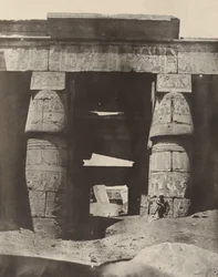 Theben: Karnak, Portico of Temple of Khons, 1850.