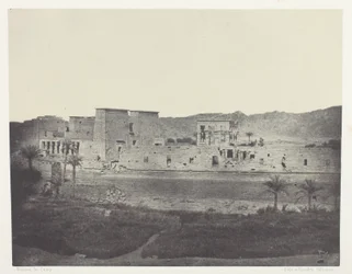 Udsigt taget fra øen Beghé, West, Philoe; Nubien, plade 68 fra albummet "Egypte, Nubie, Palestine et Syrie" (1852)