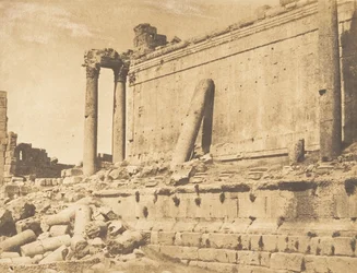 Udsigt over Jupiters tempel i Baâlbek Heliopolis, 15. september 1850.