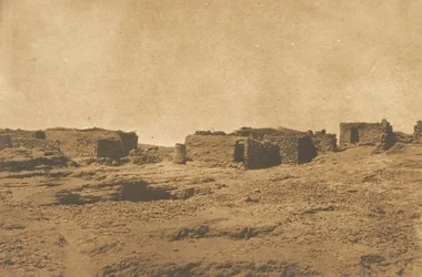 Udsigt over landsbyen Abou-hor Krebsens kreds, april 1850.