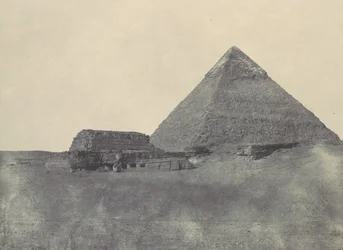 Mellem Egypten. Chephrens pyramide, 1850.