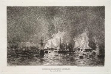Brand i havnen i Bordeaux