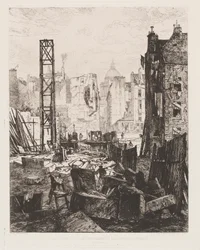 Nedrivning til åbningen af Boulevard St. Germain, 1862.