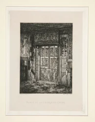 Porte de la galerie de ch?ne (Egegalleriets dør), pl. 8 fra suiten Chez Victor Hugo (Victor Hugo