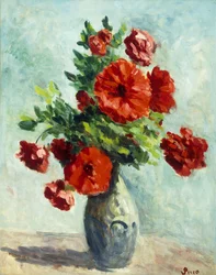 Vase med blomster; Vase med blomster, 1925-1930