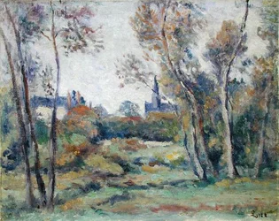 Village of Saint-Ay, ca. 1912 (olie på lærred)