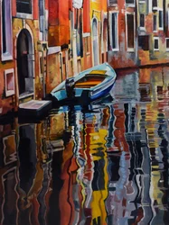 Den livlige bådtur i Venedig