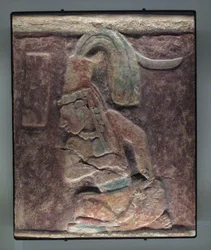 Siddende mand, El Chicozapote, Usumacinta, sen klassisk periode, 600-900 e.Kr.