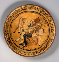 Stativskål, ca. 550-700 (terracotta og maling)