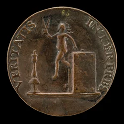 Sandheden flygter fra en bog [omvendt], ca. 1510.