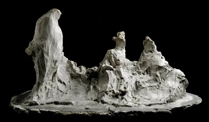 Samtale i en haveskulptur af Medardo Rosso (1858-1928) Barzio, Museo Medardo Rosso