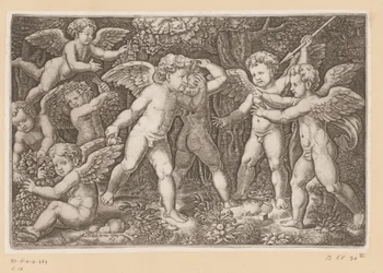 Spiller putti Pavens gobeliner (serietitel) Tapezzerie de Papa (serietitel)