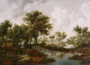 Et skovklædt landskab, 1667