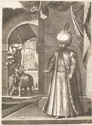 Portræt af Sultan Suleiman den storslåede (stående)