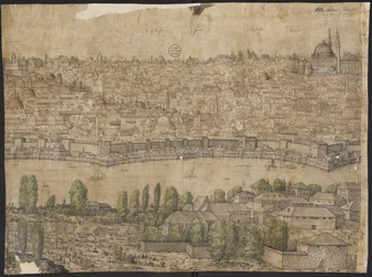 Prospekt af Konstantinopel, ark 14, Melchior Lorck, 1559