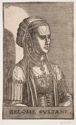 Sultaninde Portræt, halv profil mod h.: SELOME SULTANE