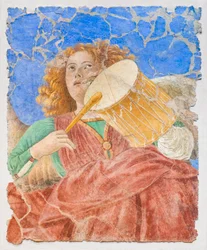 Musikskabende engle, ca. 1480 (restaureret fresco)