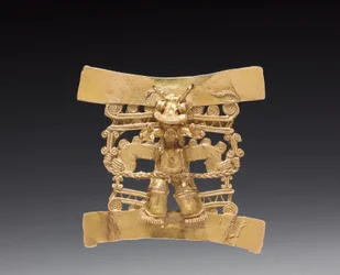 Dyrehovedet figurvedhæng, ca. 1000-1550 (støbt guld)