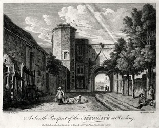 A South Prospect of the Abby-Gate i Reading, Berkshire, 1775