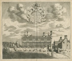 Broughton Hall: kobberpladegravering, nd [1653-1686] (tryk)