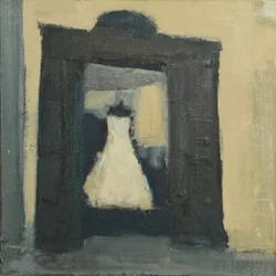 Wedding Dress Turin, 2017 (olie på linned)