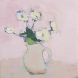 Hvide anemoner, 2016 (olie på linned)