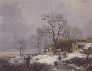 Hollandsk vinterscene