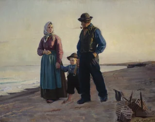 På stranden