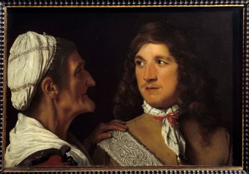 The Young Man and the Matchmaker Maleri af Michael Sweert (Michiel Sweert