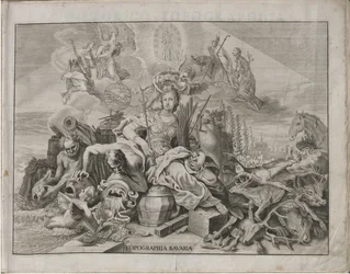 Tysk: Historico-Topographica Descriptio. Det vil sige: Beskrivelse, deß Churfürsten- und Hertzogthums Ober- und Nidern Bayrn : Welches In vier Theilter oder Renntämbter, Als Oberlandts München und Burgkhausen, Unterlandts aber in Landshuet und Straubing ab
